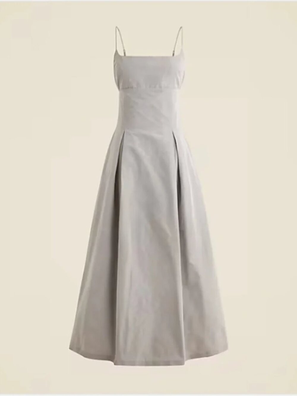 NWT J. Crew Collection Pleated Evening Dress in Taffeta Grey - Picture 5 of 11